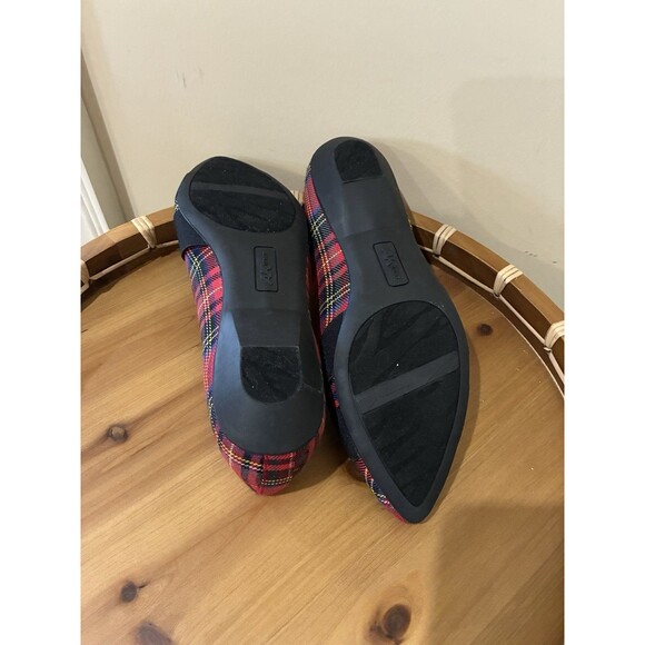 ANNE KLEIN SPORT RED PLAID FLATS SIZE 8M NEW - Picture 5 of 5